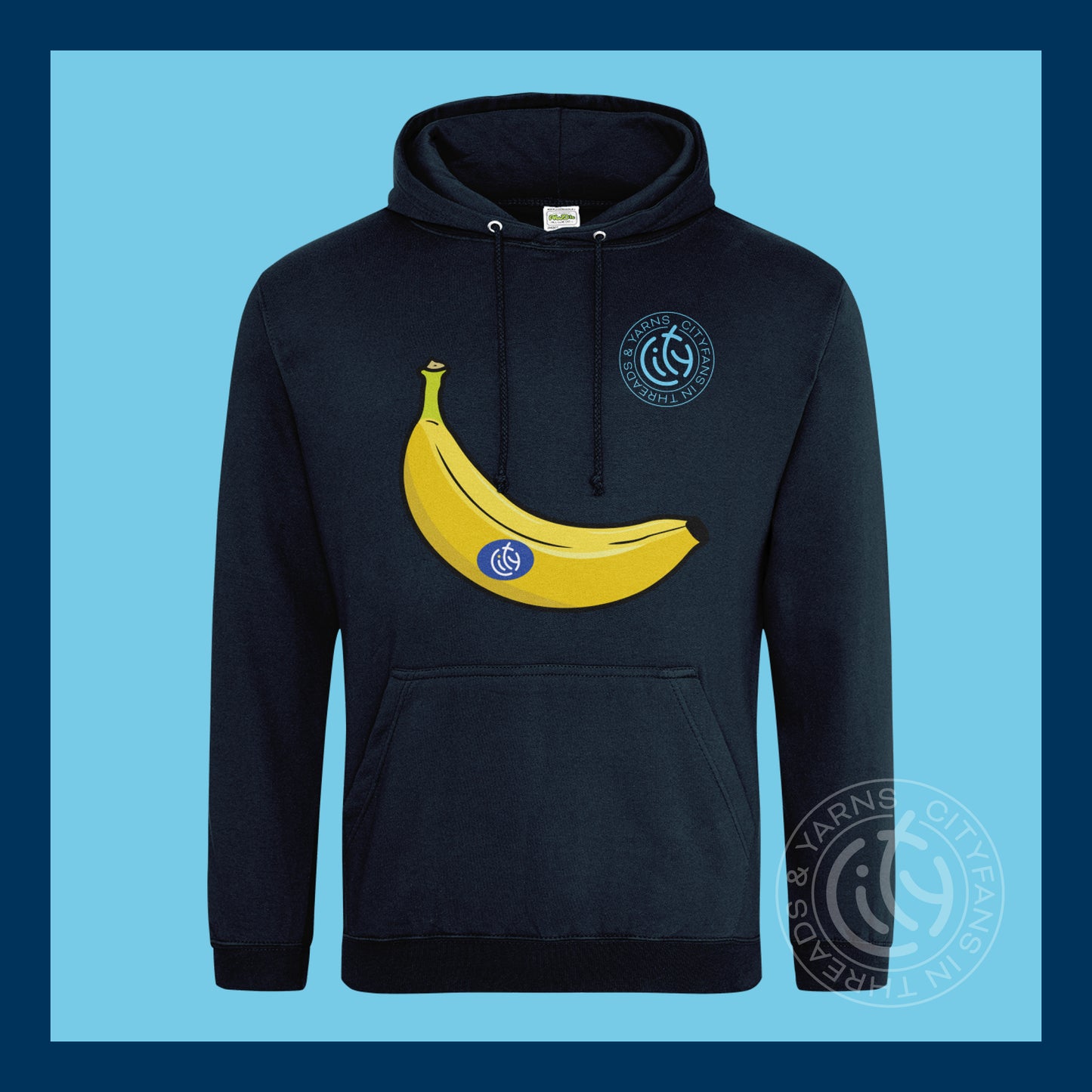 C-I-T-Y Banana navy hoodie
