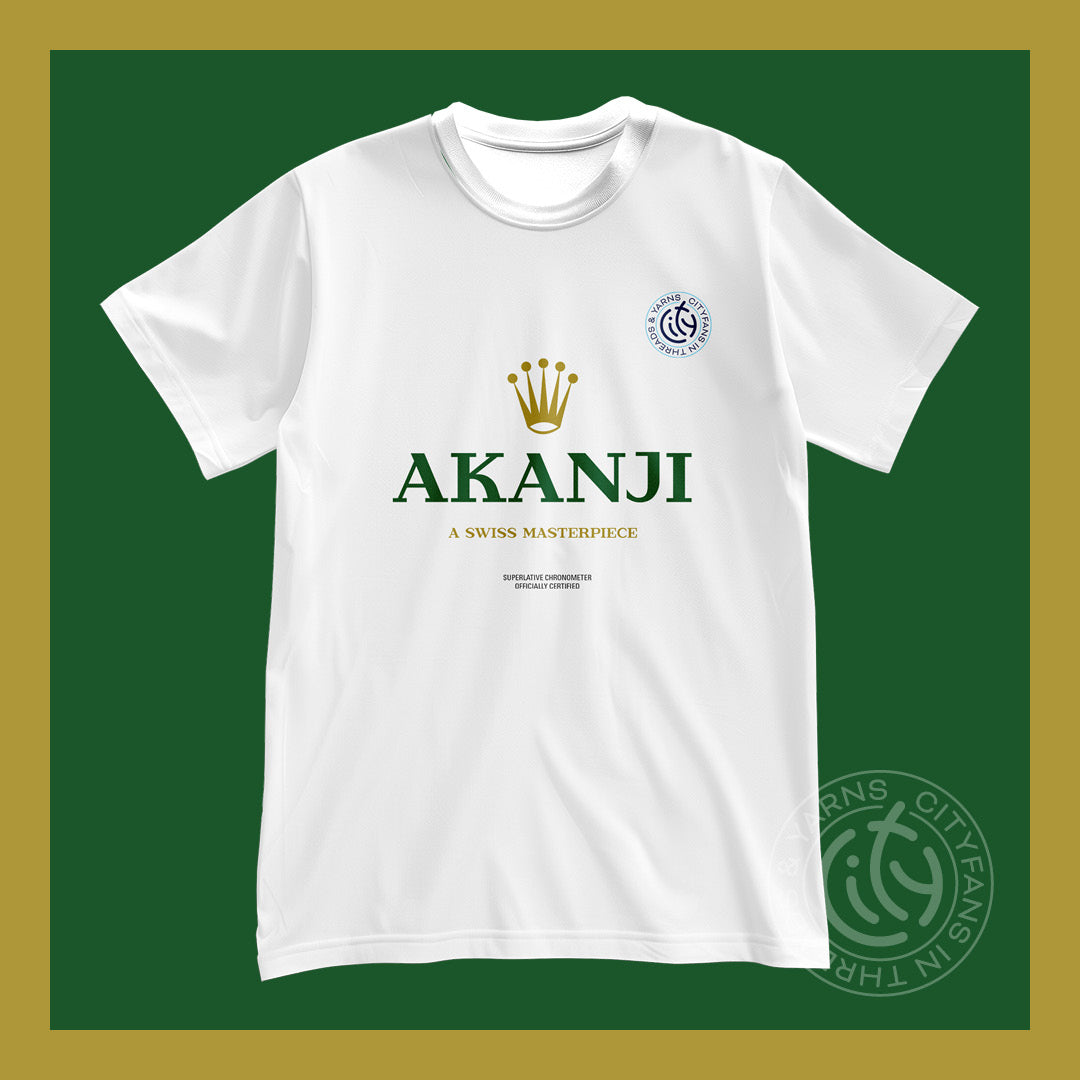 C-I-T-Y Akanji Swiss masterpiece white t-shirt