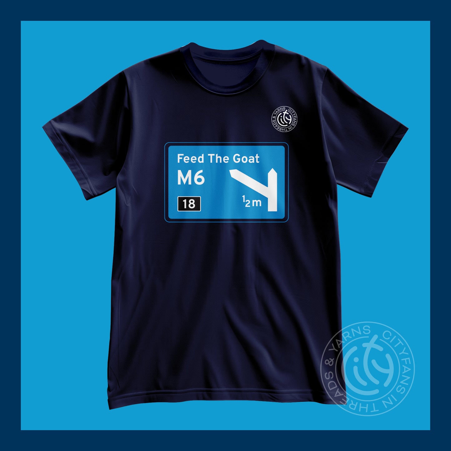 C-I-T-Y Feed the goat navy t-shirt