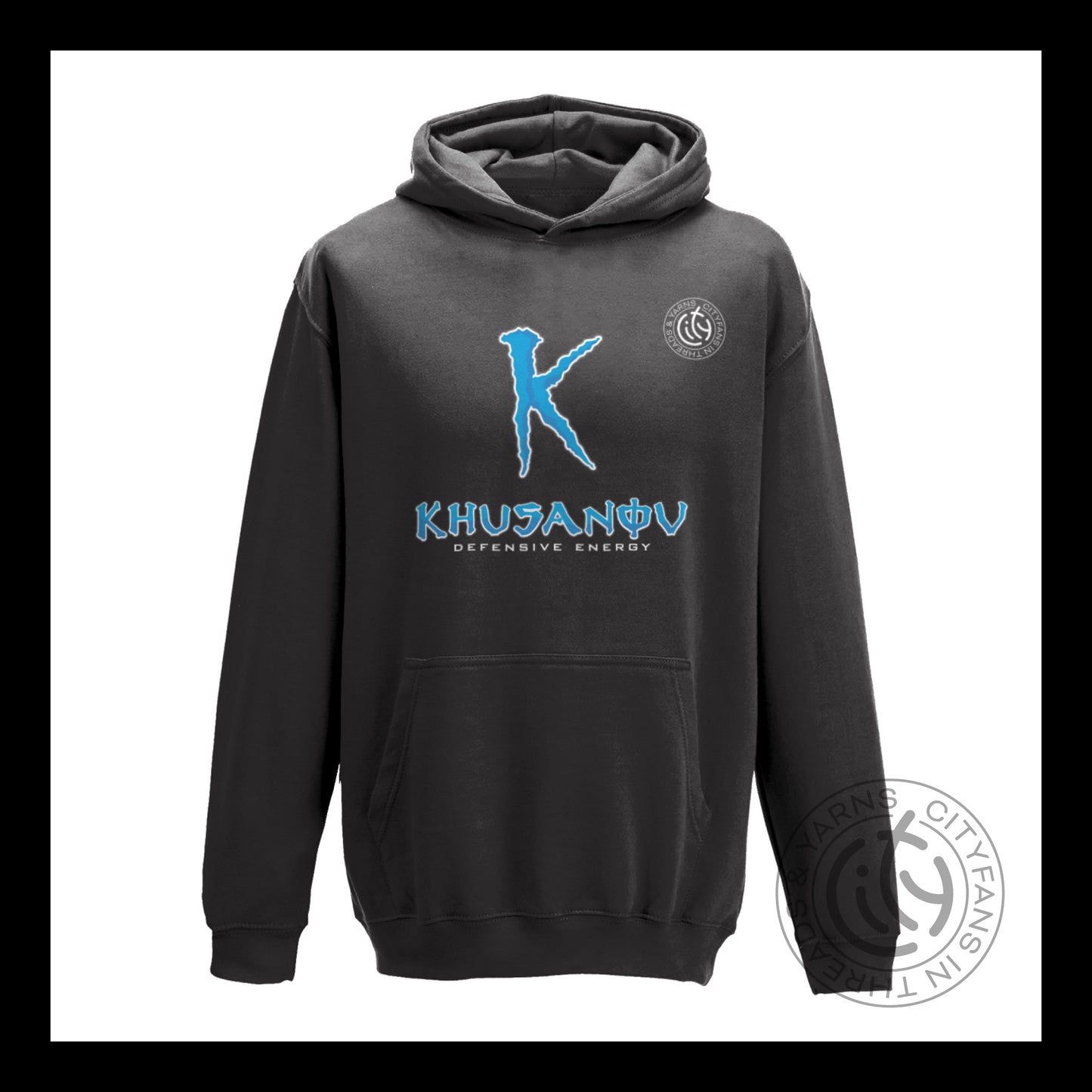 C-I-T-Y Khusanov Kids black hoodie