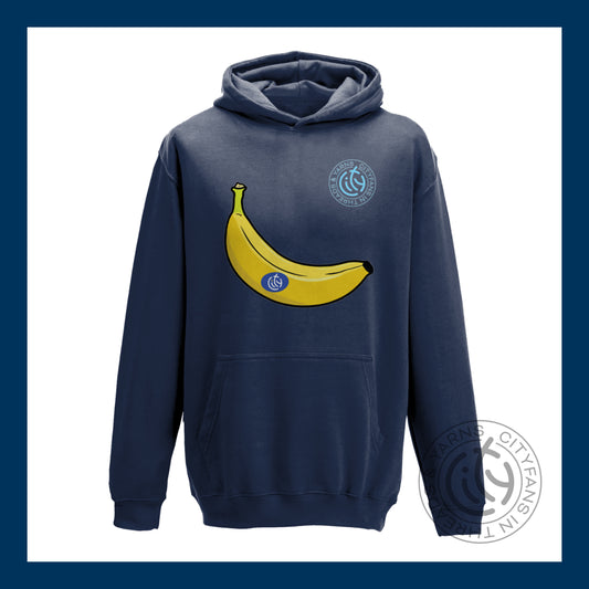 C-I-T-Y Banana navy Kids hoodie