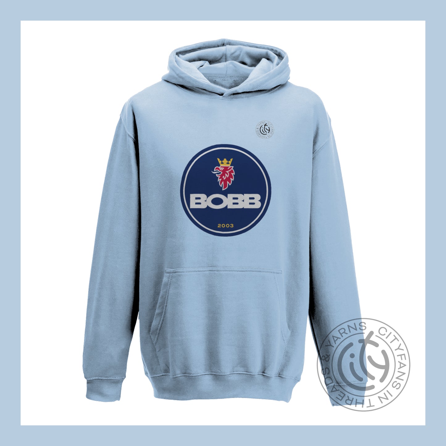C-I-T-Y Bobb sky blue Kids hoodie