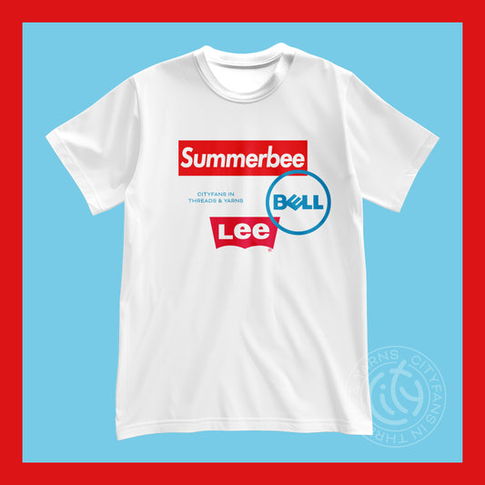 C-I-T-Y Summerbee Bell Lee white t-shirt