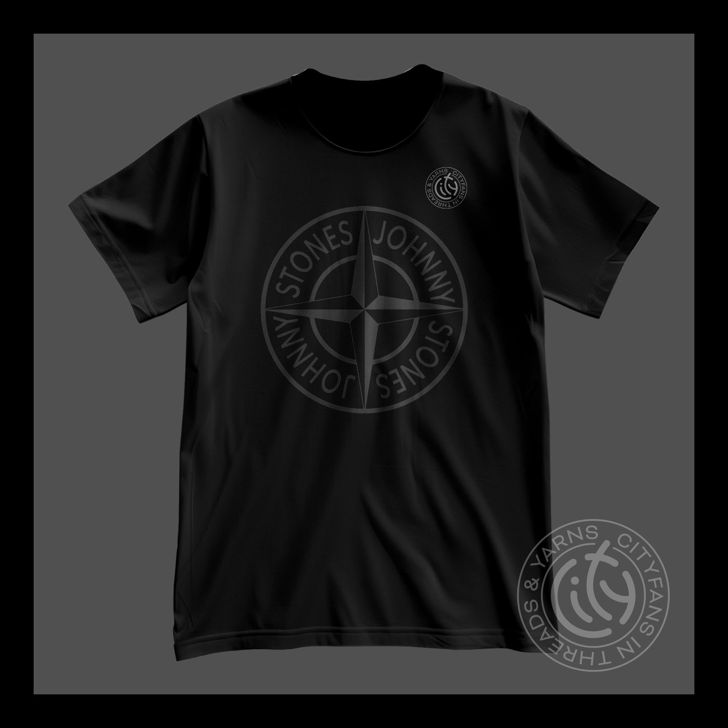 C-I-T-Y Stonesy black t-shirt