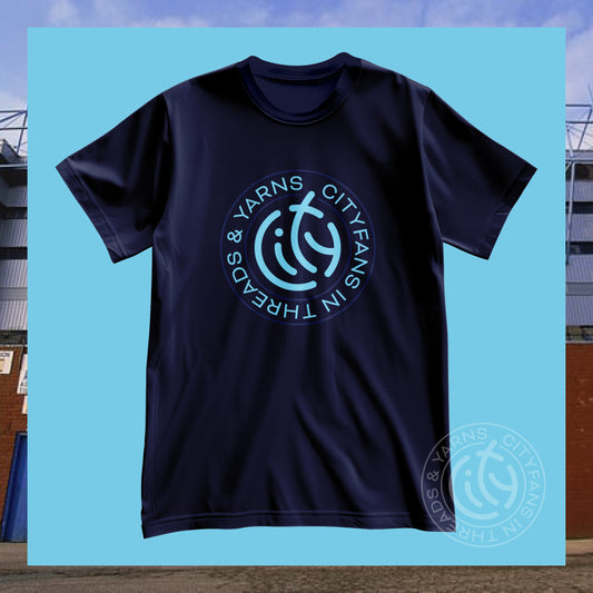 C-I-T-Y Crest navy t-shirt