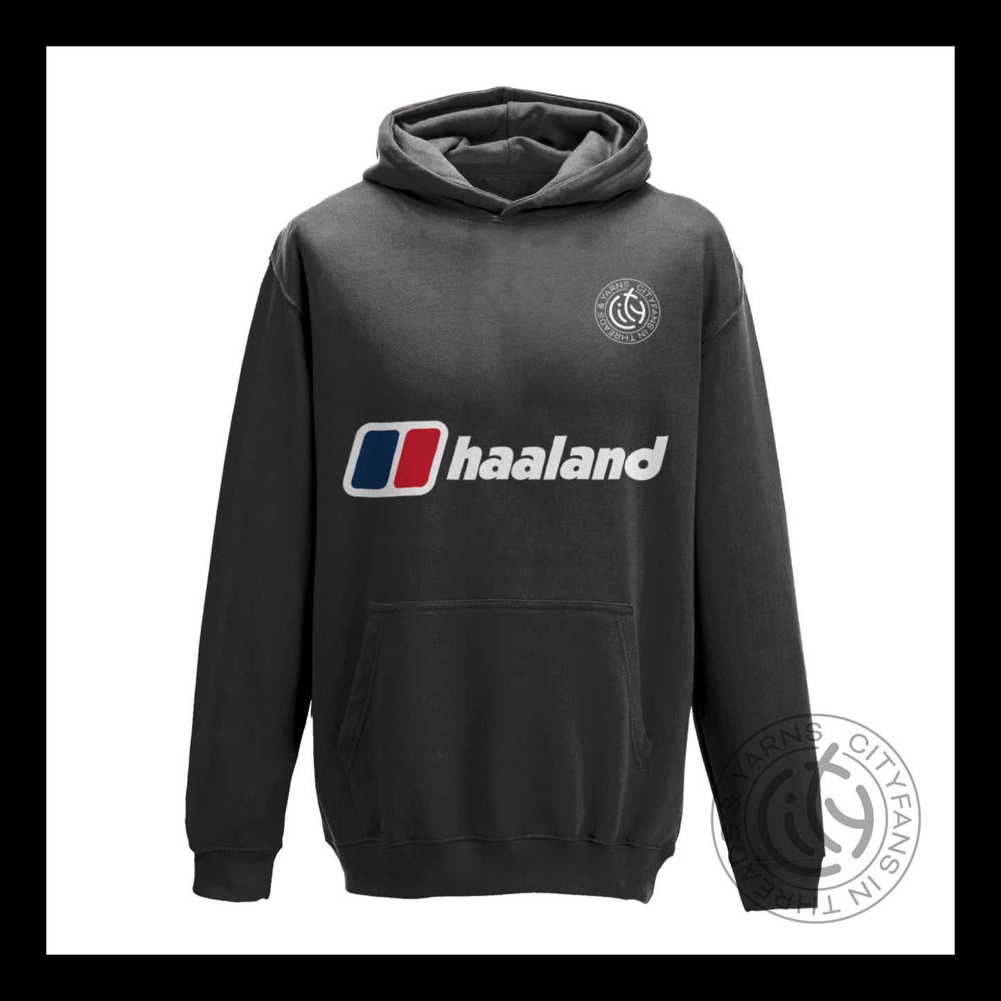 C-I-T-Y Haaland Kids black hoodie