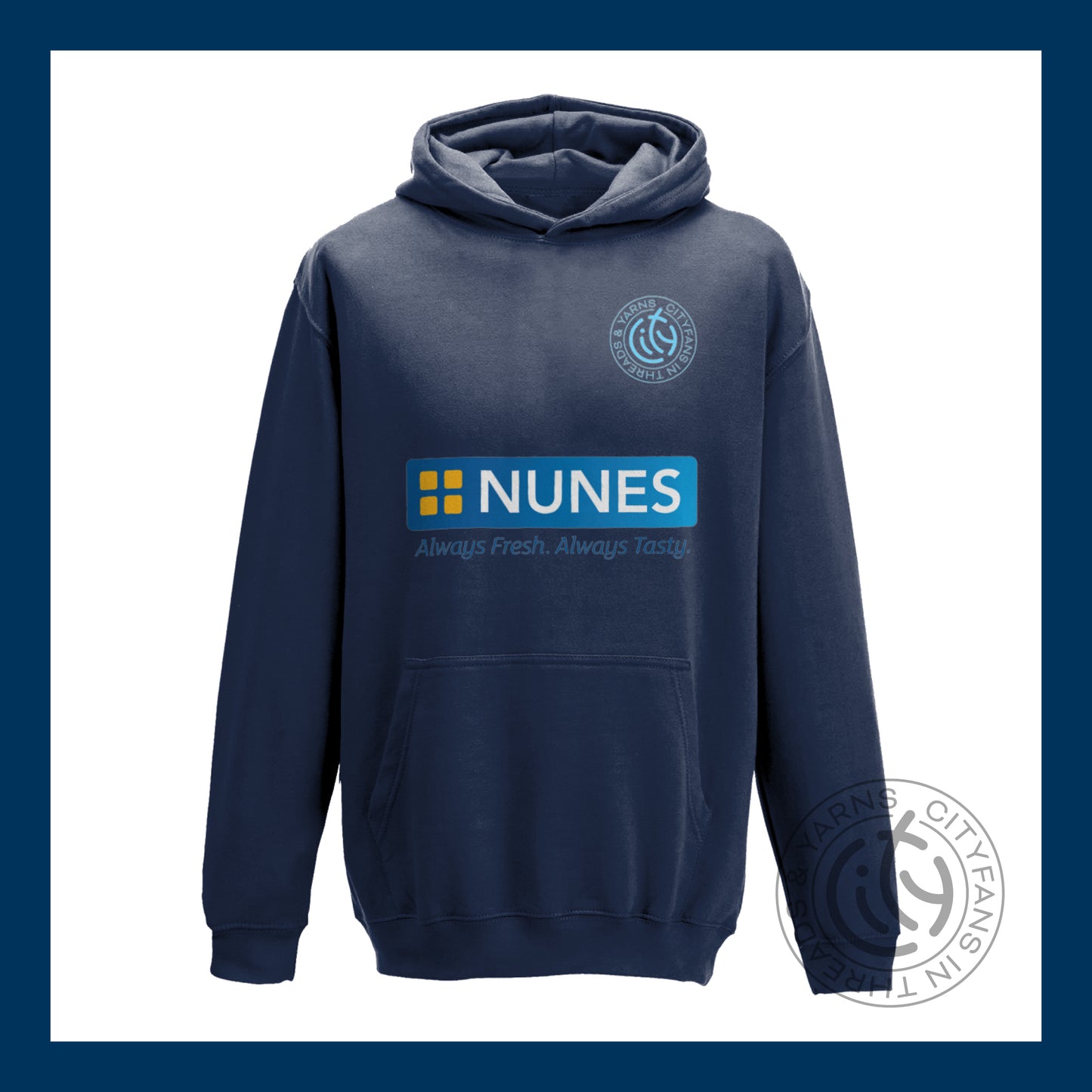 C-I-T-Y Nunes navy Kids hoodie